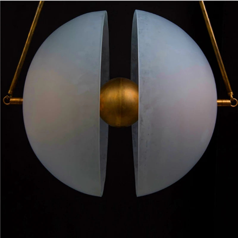 Suspension LED en verre blanc lait - vue 7 sur 7