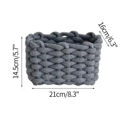 panier en corde de coton pour rangement divers et décoration nordique - vue 13 sur 13