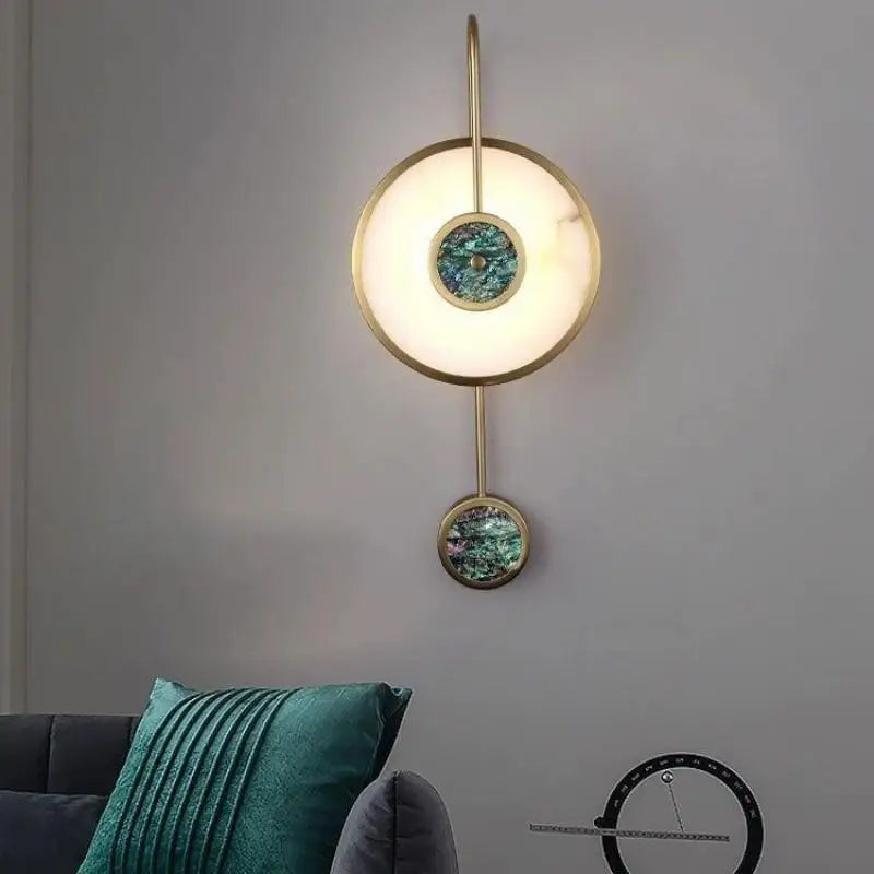 applique murale de luxe en marbre avec pierres précieuses intégrées - vue 6 sur 7