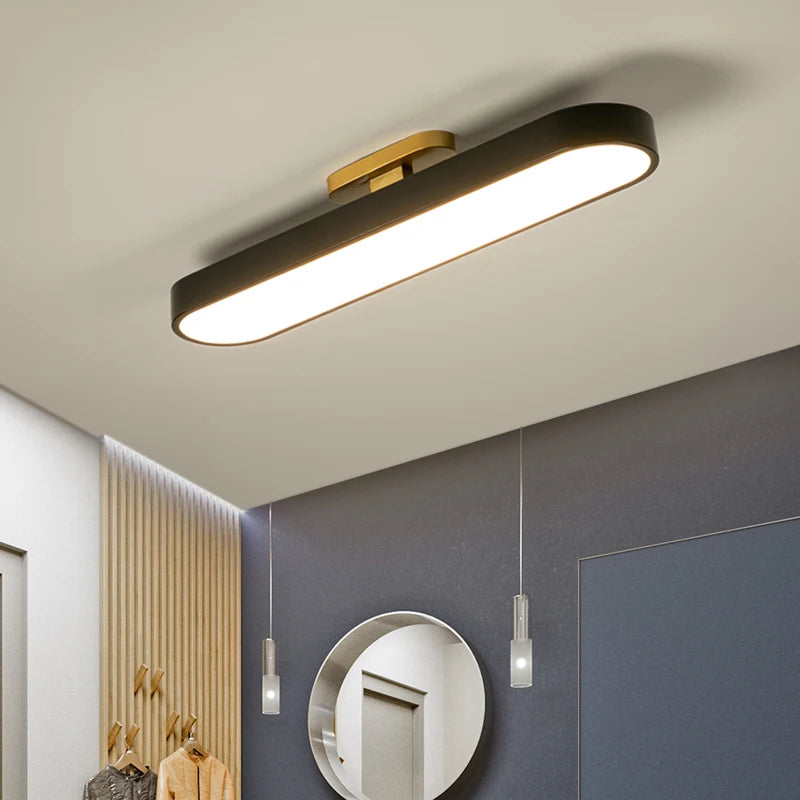 plafonnier led encastré rectangulaire moderne et minimaliste - vue 4 sur 9
