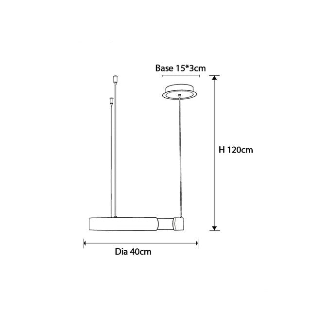 Lustre design LED circulaire minimaliste Meryl - vue 6 sur 8