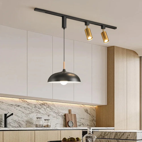 suspension wabi-sabi rétro en métal et bois pour boutique