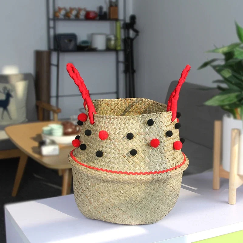 panier en osier tressé pour rangement et décoration polyvalente - vue 6 sur 18