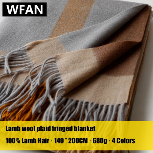 plaid laine jacquard a franges motif raye salon