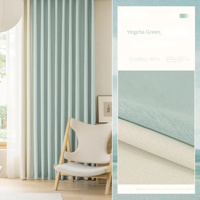 Rideau occultant plissé style moderne pour salon chambre