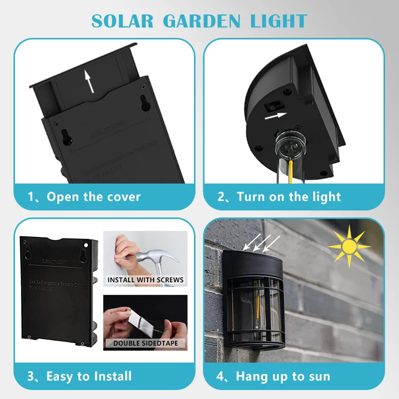 lumière solaire led extérieure pour clôture et paysage - vue 5 sur 8