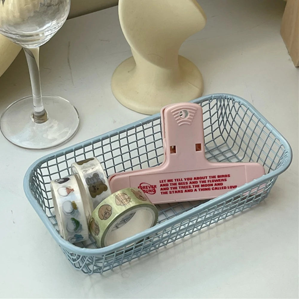 panier de rangement en métal pour bureau et maquillage - vue 9 sur 9
