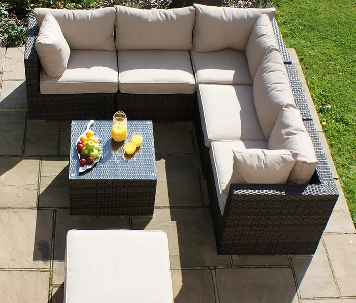 canapés sectionnels en rotin pour espaces réduits et confortables - vue 3 sur 3