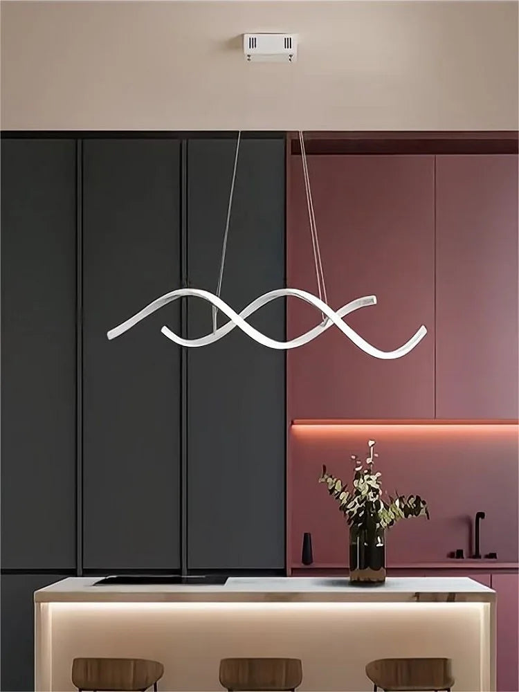 lustre de luxe moderne créatif design minimaliste épuré pour bar - vue 5 sur 10