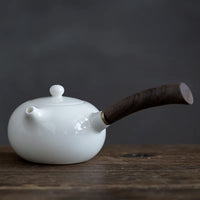Theiere dehua porcelaine 200ml anse laterale style jade