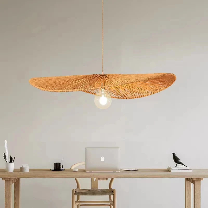 lustre led chanvre nordique simple moderne rétro créatif