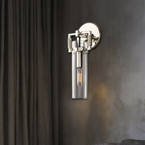 applique murale led rétro américaine en métal et verre
