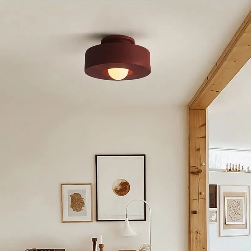 Nordique Wabi Sabi couloir Led plafonniers chambre E27 Led plafonnier moderne Lustre décor à la maison plafonnier luminaires
