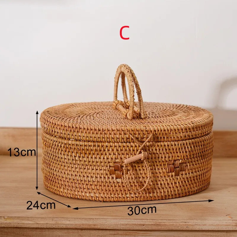 panier de rangement en rotin pour aliments et thé - vue 16 sur 16
