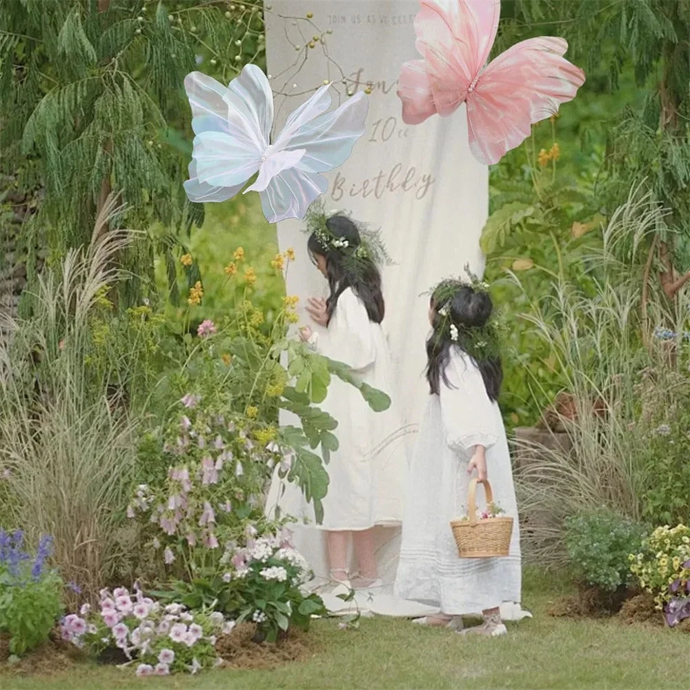 décoration papillons géants pour baby shower mariage anniversaire - vue 7 sur 19