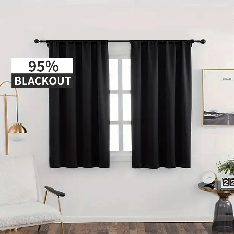 Rideau occultant court moderne pour cuisine chambre salon