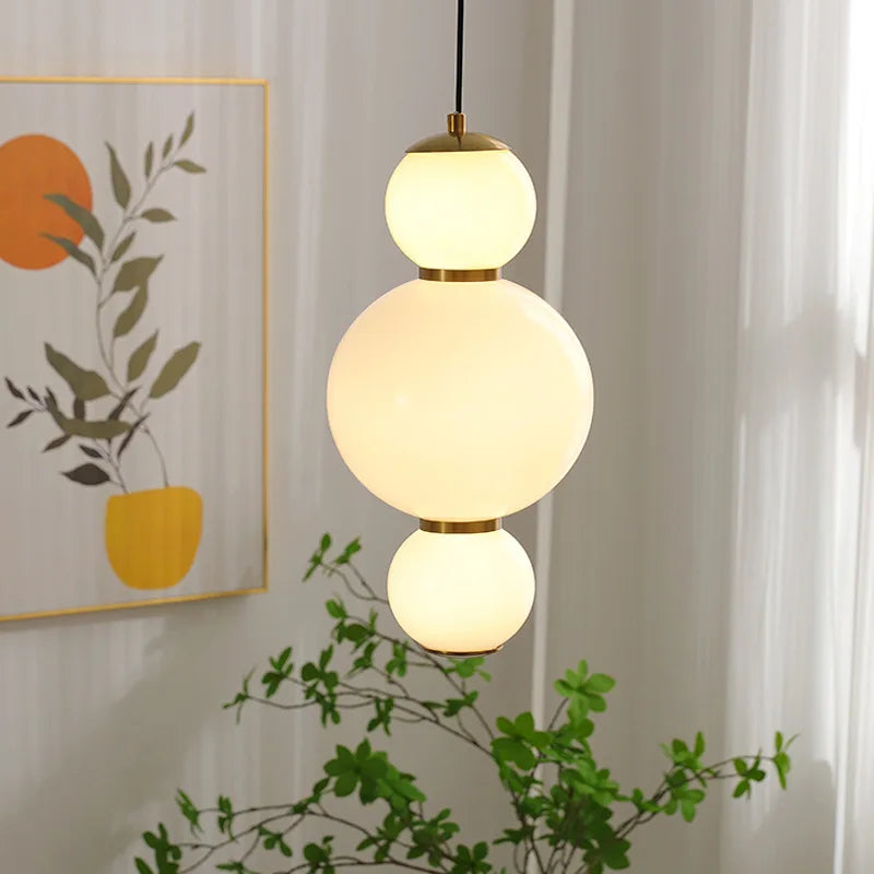 suspension style européen design luxe gourde verre led