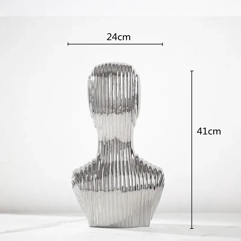 sculpture en verre abstraite avec rayures décoratives pour décoration intérieure - vue 8 sur 15