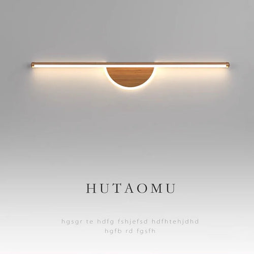 Applique murale LED moderne en Grain de bois de noyer