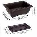 pots de fleurs rectangulaires imitation argile pour jardin extérieur