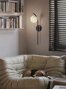 applique murale moderne en forme de boule cristal