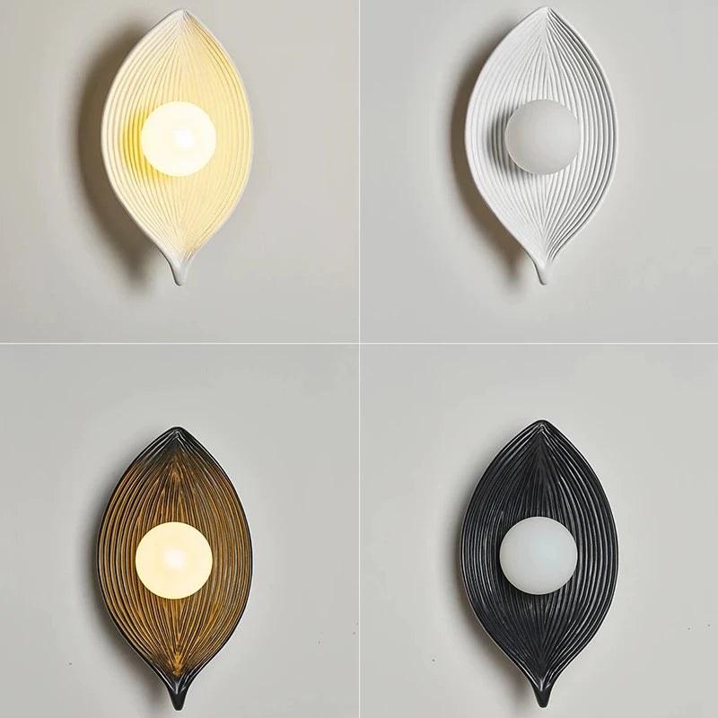 Applique murale LED en résine au design nordique moderne et créatif - vue 6 sur 9