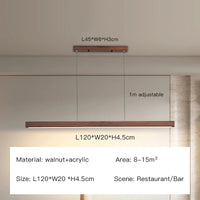 suspension moderne à led en bois avec télécommande pour éclairage intérieur