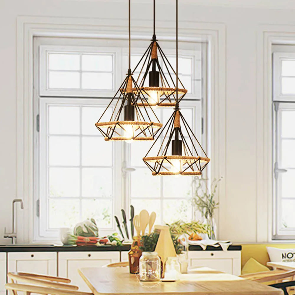 Suspension cage style industriel Loft