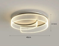 plafonnier led moderne abat-jour rond en acrylique transparent décoratif