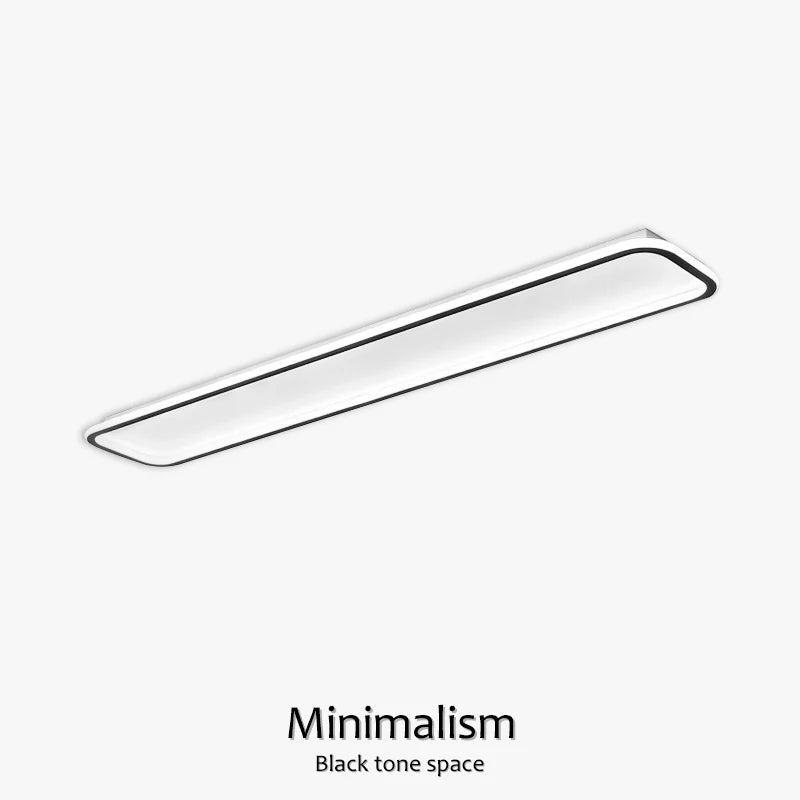 plafonnier led moderne design minimaliste à longue bande - vue 7 sur 10