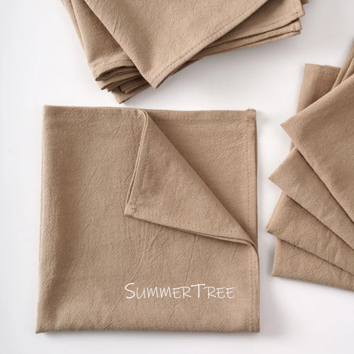 Serviette de table coton lavé lot de 10