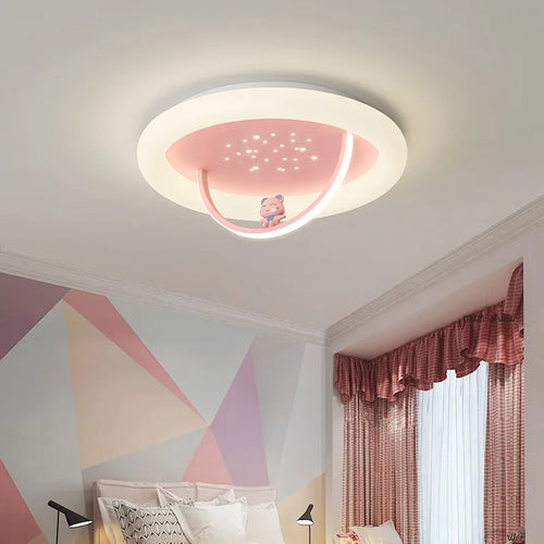Chaud mignon enfants chambre plafonniers romantique ciel étoilé ours lumière princesse chambre bébé chambre garçon fille chambre plafonniers