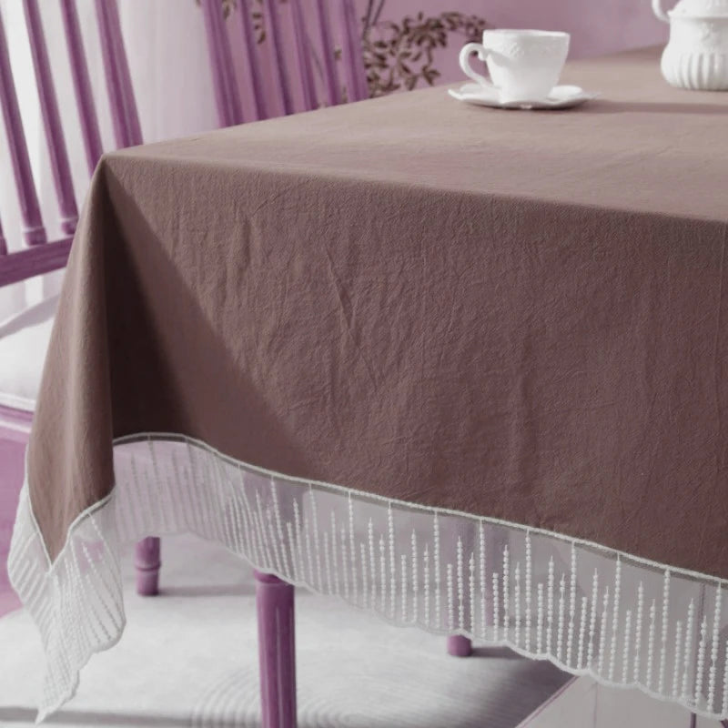 Nappe dentelle style français motif météores décoration table