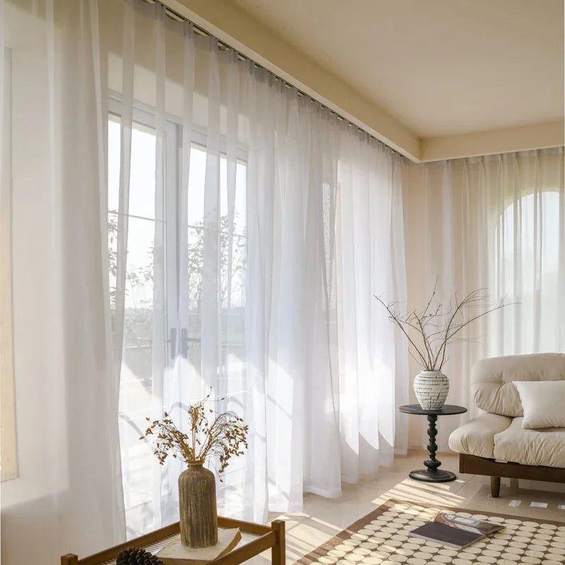 Voilage tulle léger moderne pour salon et chambre