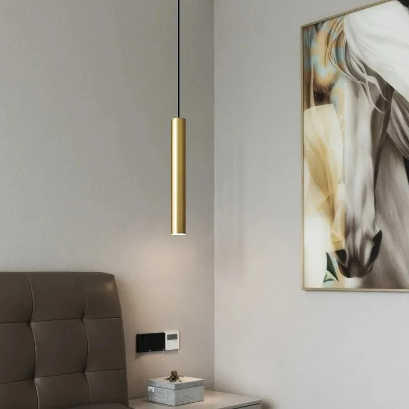 lustre led moderne en cuivre pour hôtel fil réglable