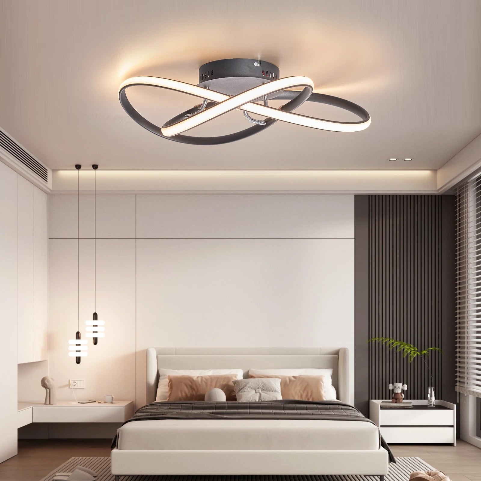 plafonnier led moderne pour maison intelligente avec alexa - vue 3 sur 9