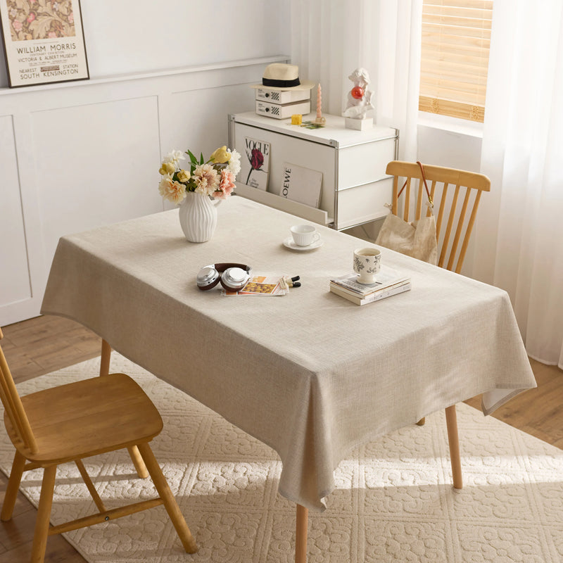 Nappe style japonais unie polyester lavable table