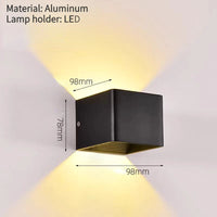 applique murale led simple en aluminium petite veilleuse d'ambiance