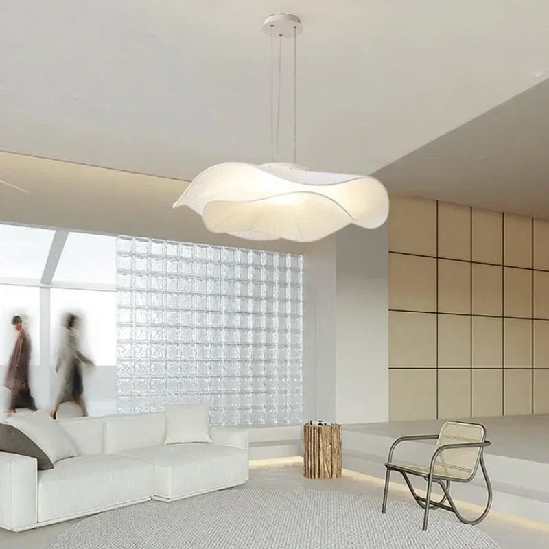 lustre en tissu à led pour un intérieur moderne et minimaliste - vue 3 sur 9