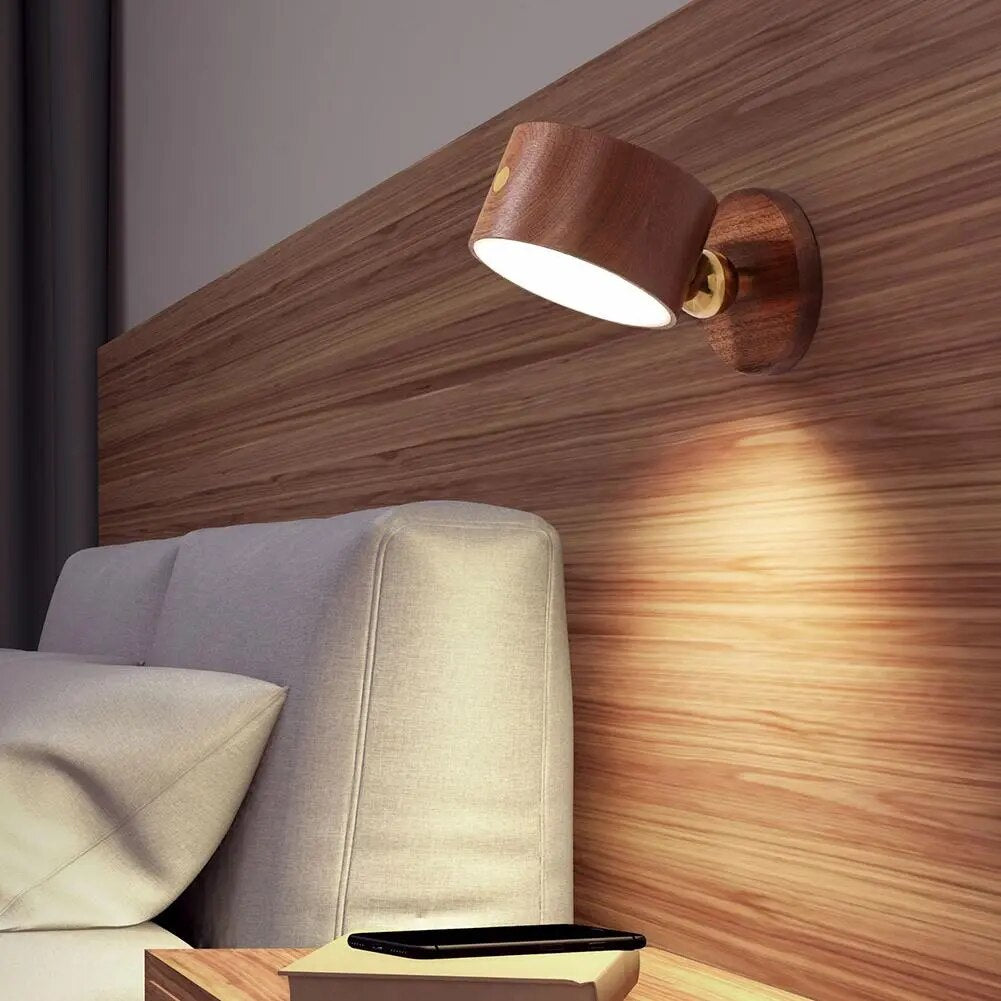 Applique murale dirigeable Led en bois - vue 3 sur 8