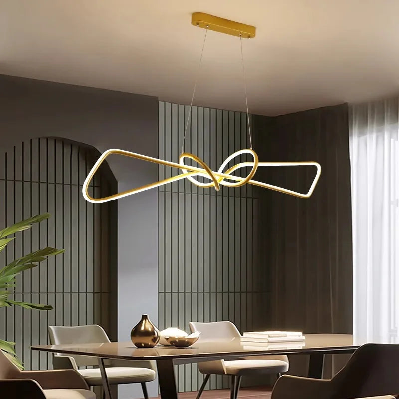 lustre moderne à led pour éclairage intérieur suspendu - vue 3 sur 8