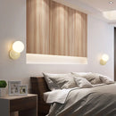 Applique murale boule ronde nordique pour éclairage de chambre à coucher crème blanc jaune lampe de chevet salon allée couloir hôtel escalier