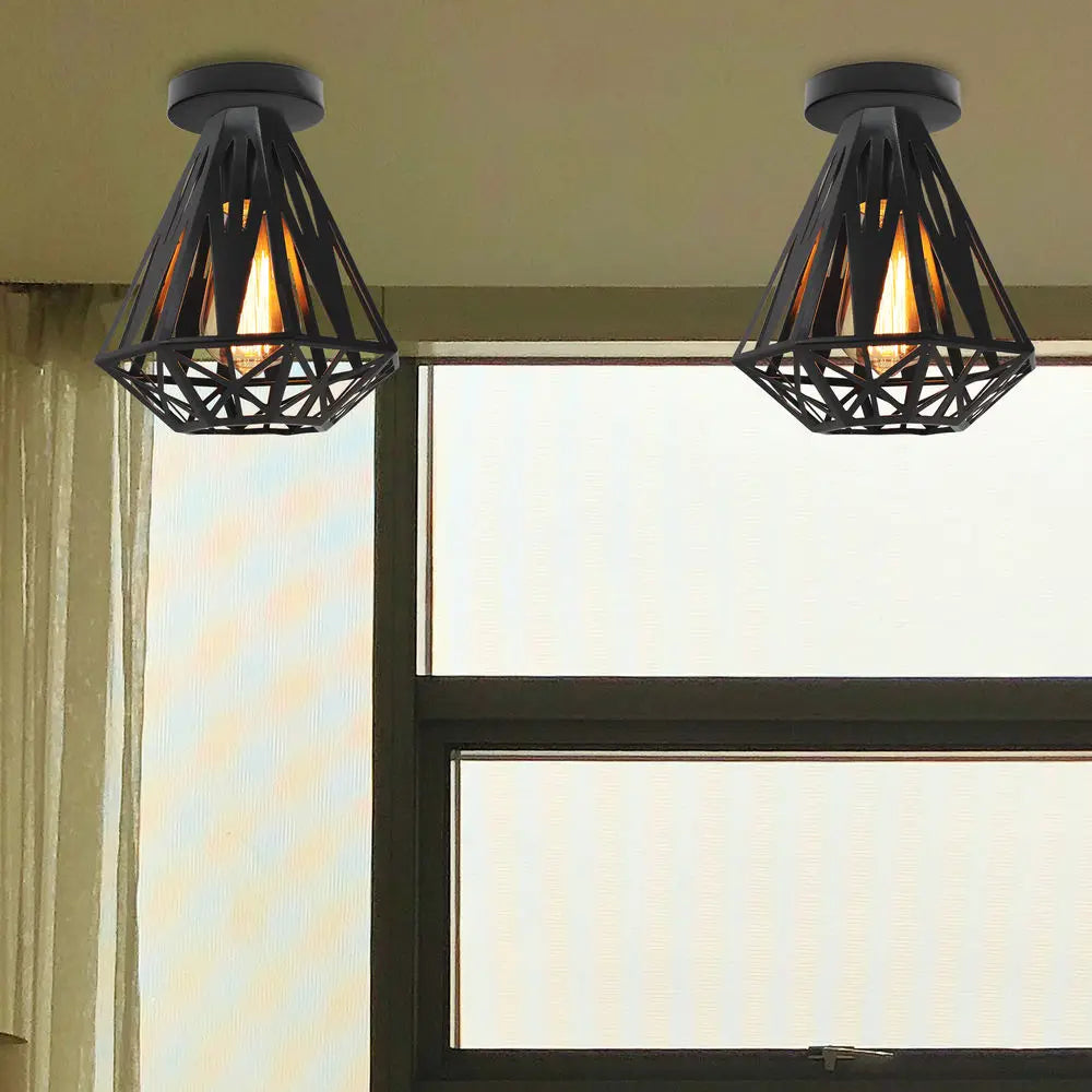 plafonnier vintage rétro industriel pour un éclairage unique - vue 4 sur 10