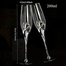 ensemble 2 flutes champagne mariage coeurs bord cristal