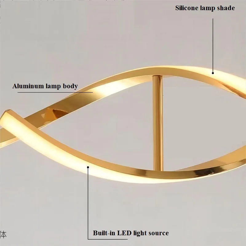 lustre de luxe moderne créatif design minimaliste épuré pour bar - vue 7 sur 10