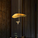 lustre art déco led en cuivre avec fil réglable