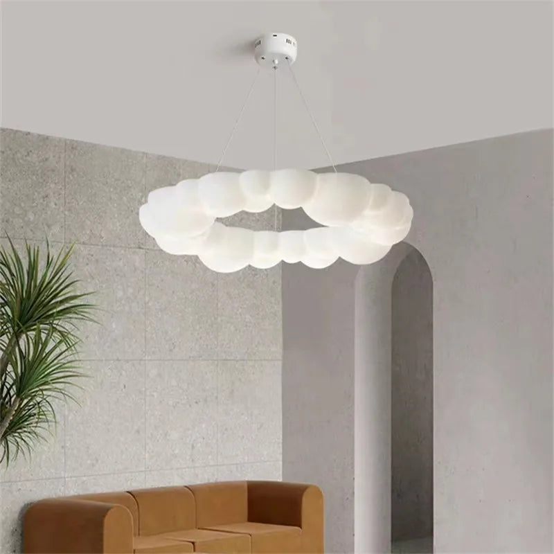 plafonnier led moderne design nordique en forme de nuage