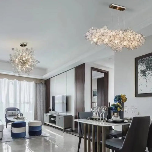 lustre led en verre design créatif et simple moderne
