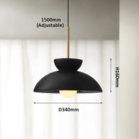 Nordique bol en forme de crème Style suspension moderne Wabi Sabi Restaurant décoratif LED lustre chambre chevet salon