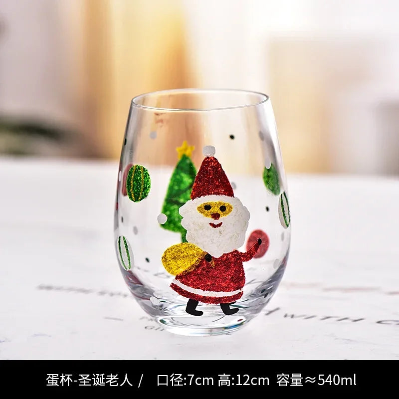 Verre à vin motifs floraux peints lot trois